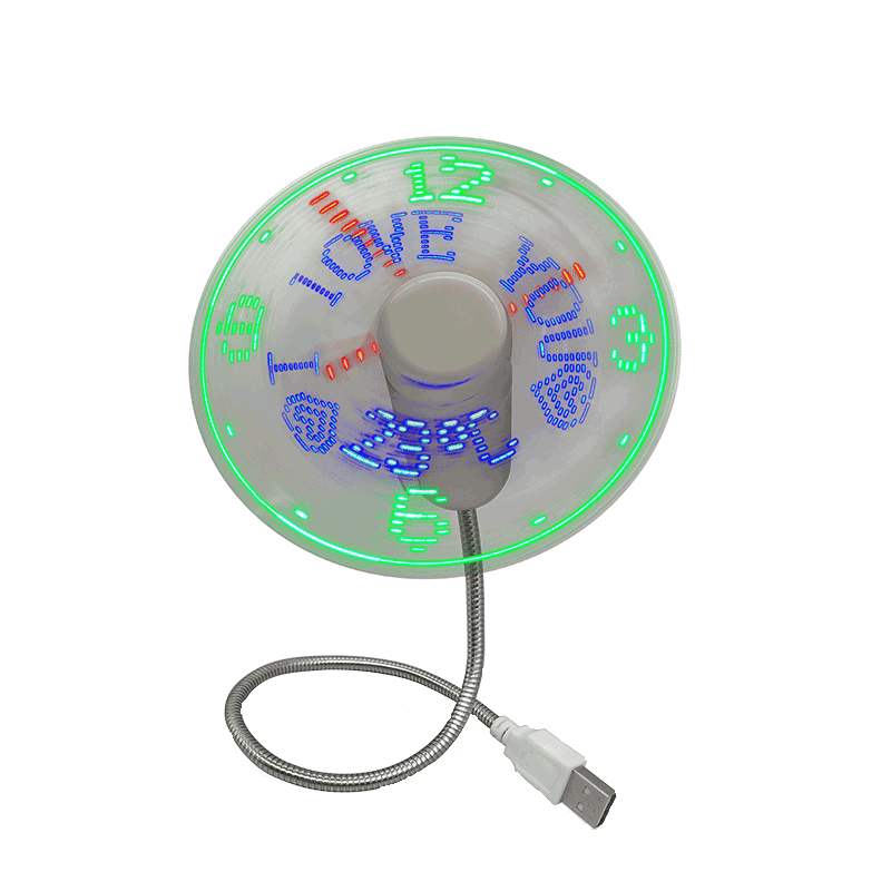USB светодиодные часы вентилятор S02